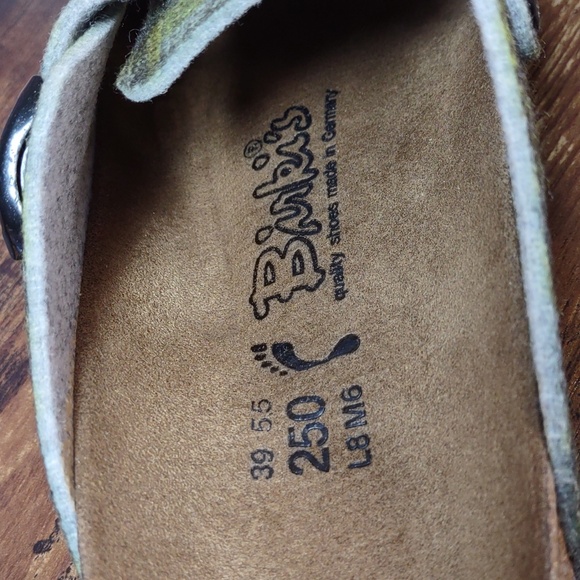 Birki's "Woodby" Cork Footbed Plaid Felt Clogs - Picture 11 of 12
